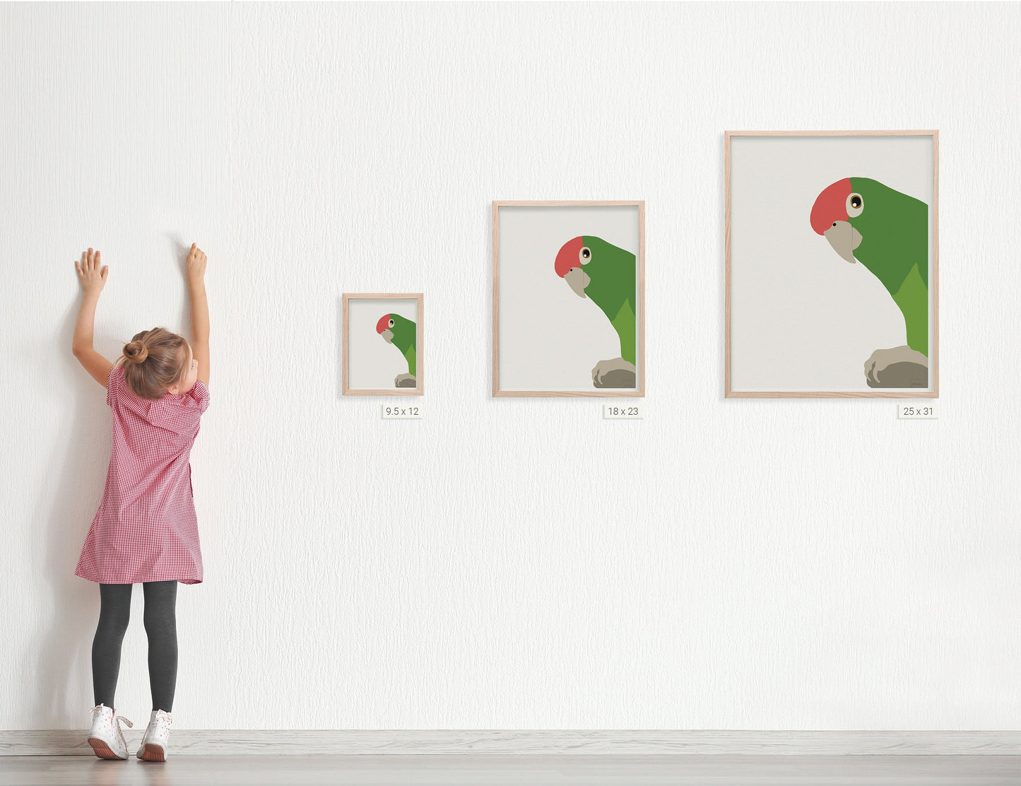 Red-headed Parrot Art Print - Unframed or Framed - 140903