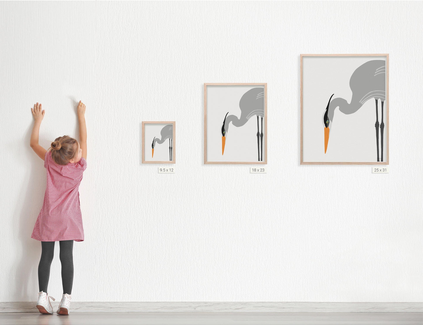 Great Blue Heron Fishing Art Print - Unframed or Framed - 250411