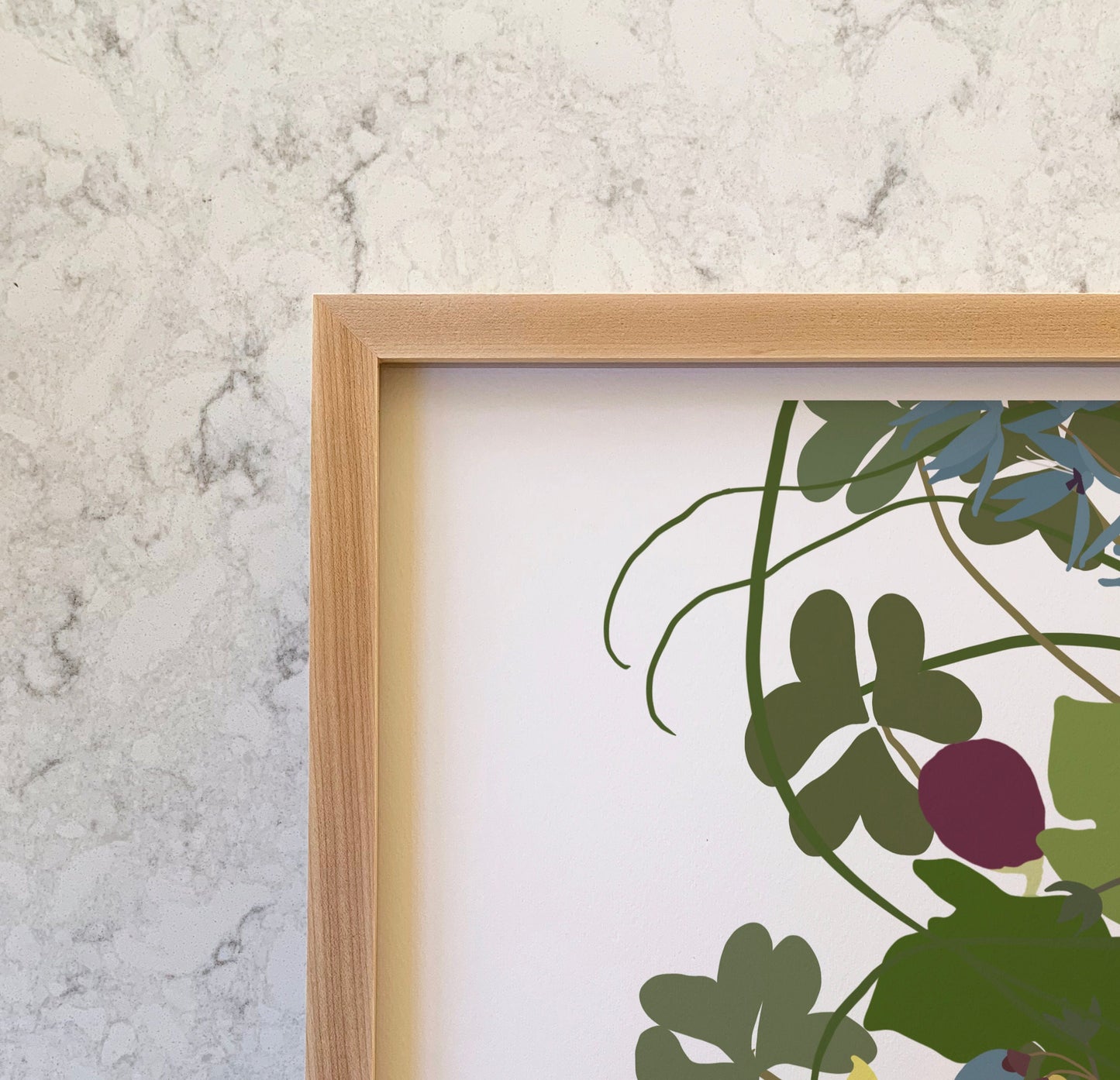 Magnolias Millefleurs Art Print - Unframed or Framed - 210322A