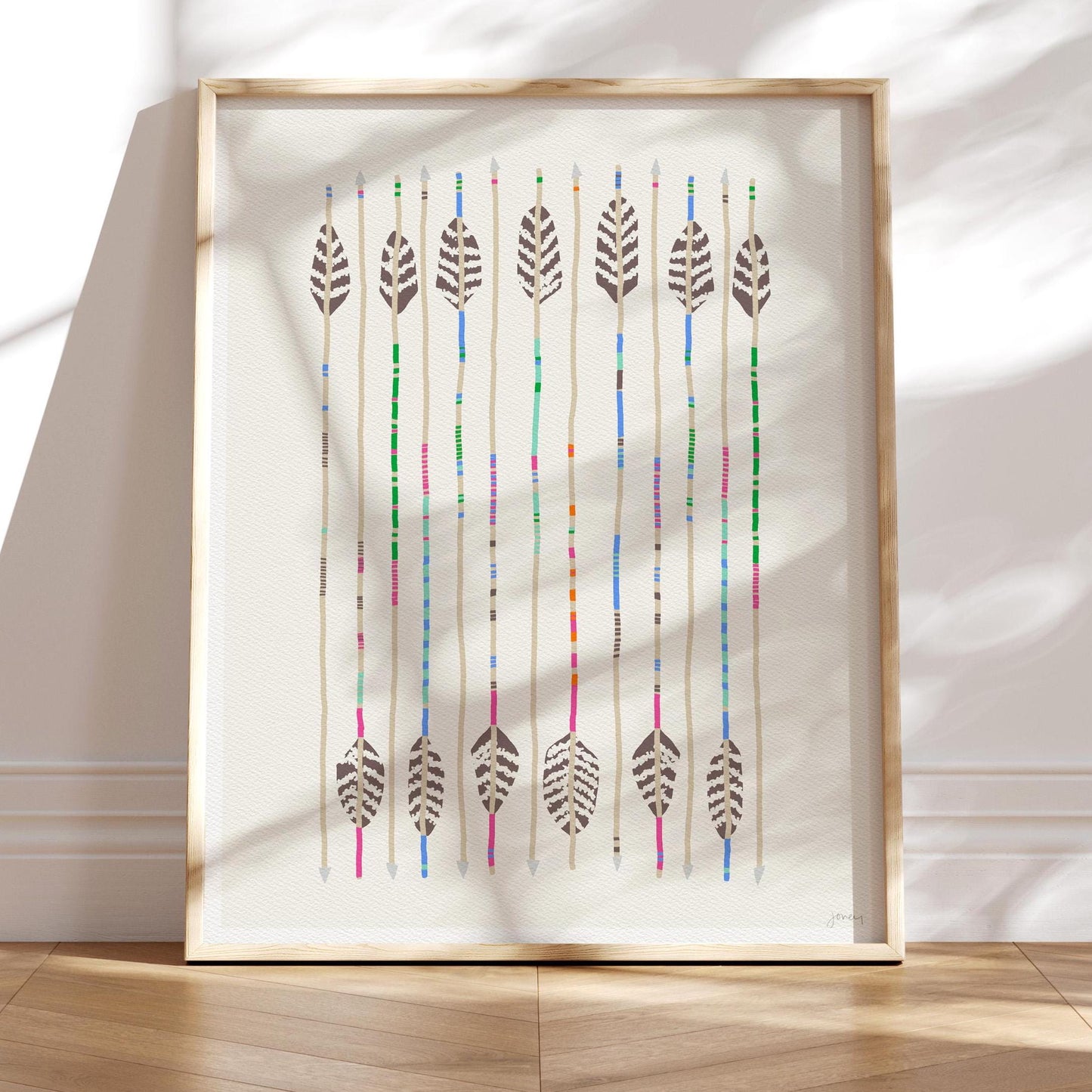 Arrows Feather Fletched Art Print - Unframed or Framed - 120328