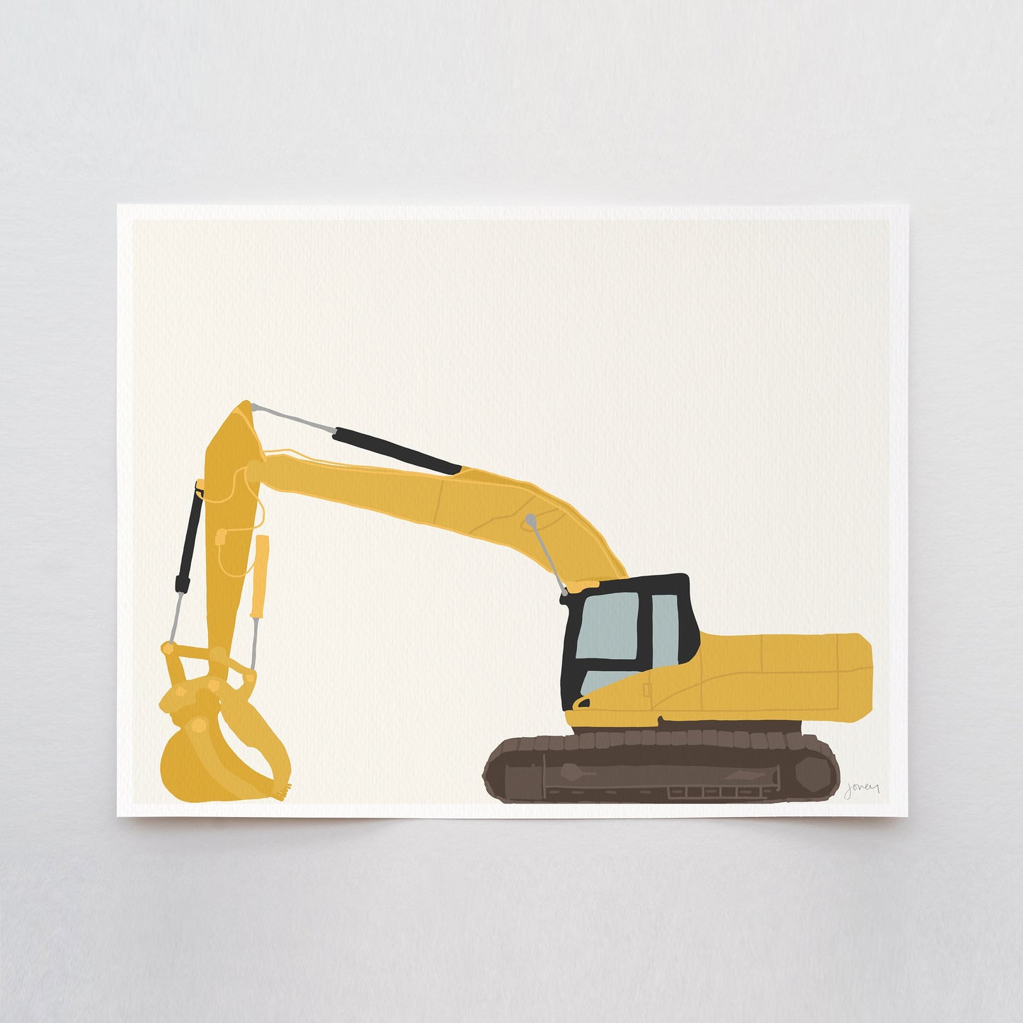 Excavator Art Print - Unframed or Framed - 141212