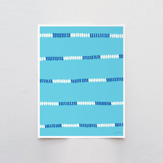 Pool Lane Lines Art Print - Unframed or Framed - 110904