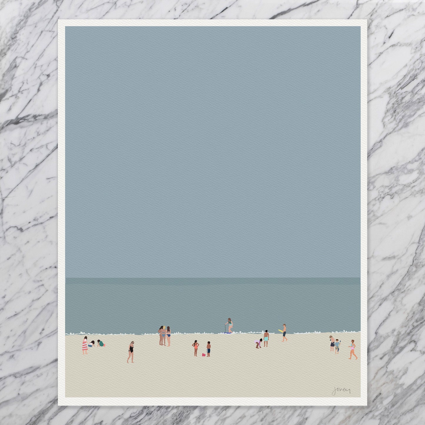 Afternoon on the Beach Art Print - Unframed or Framed - 230716
