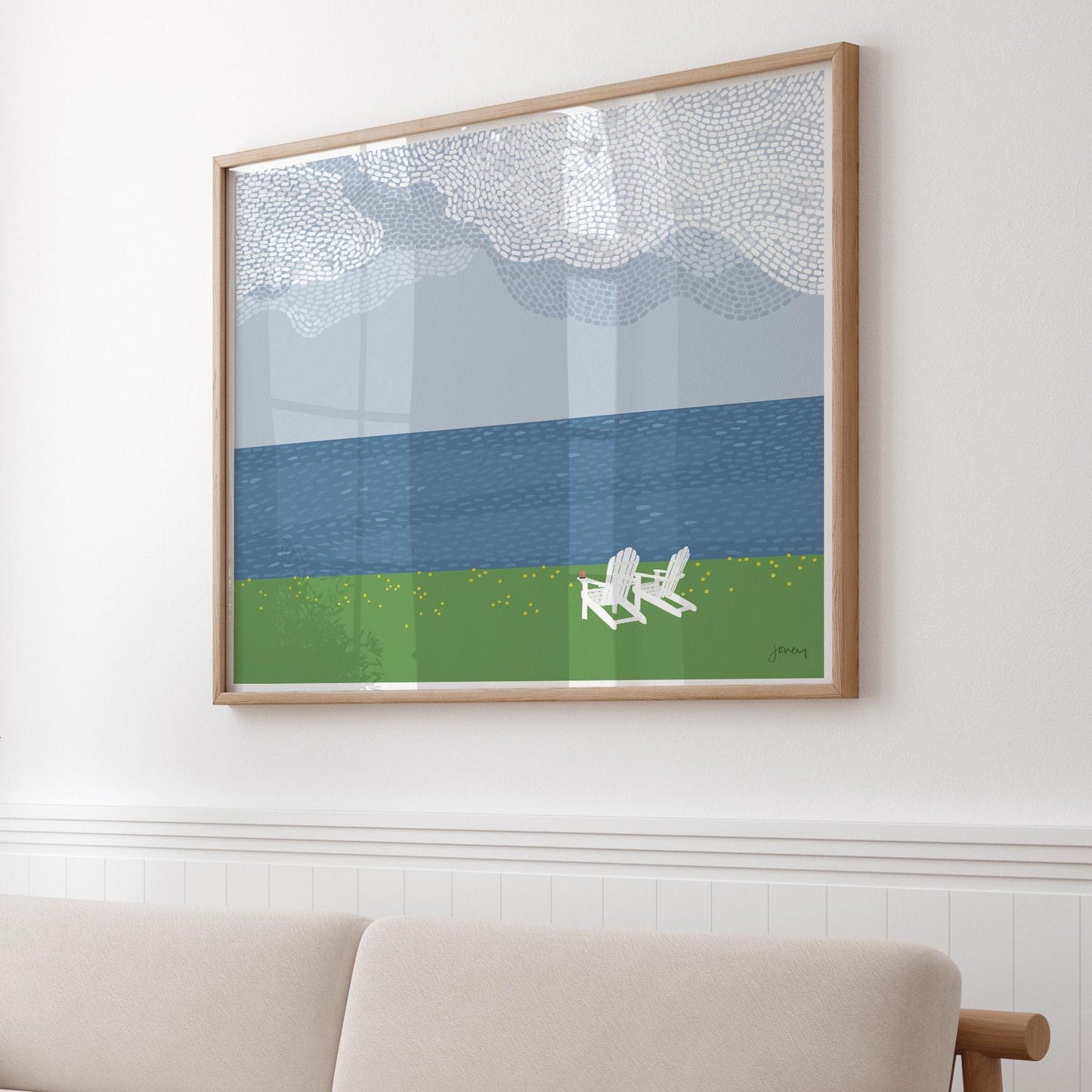 Water and Sky Landscape Art Print - Signed - 260628