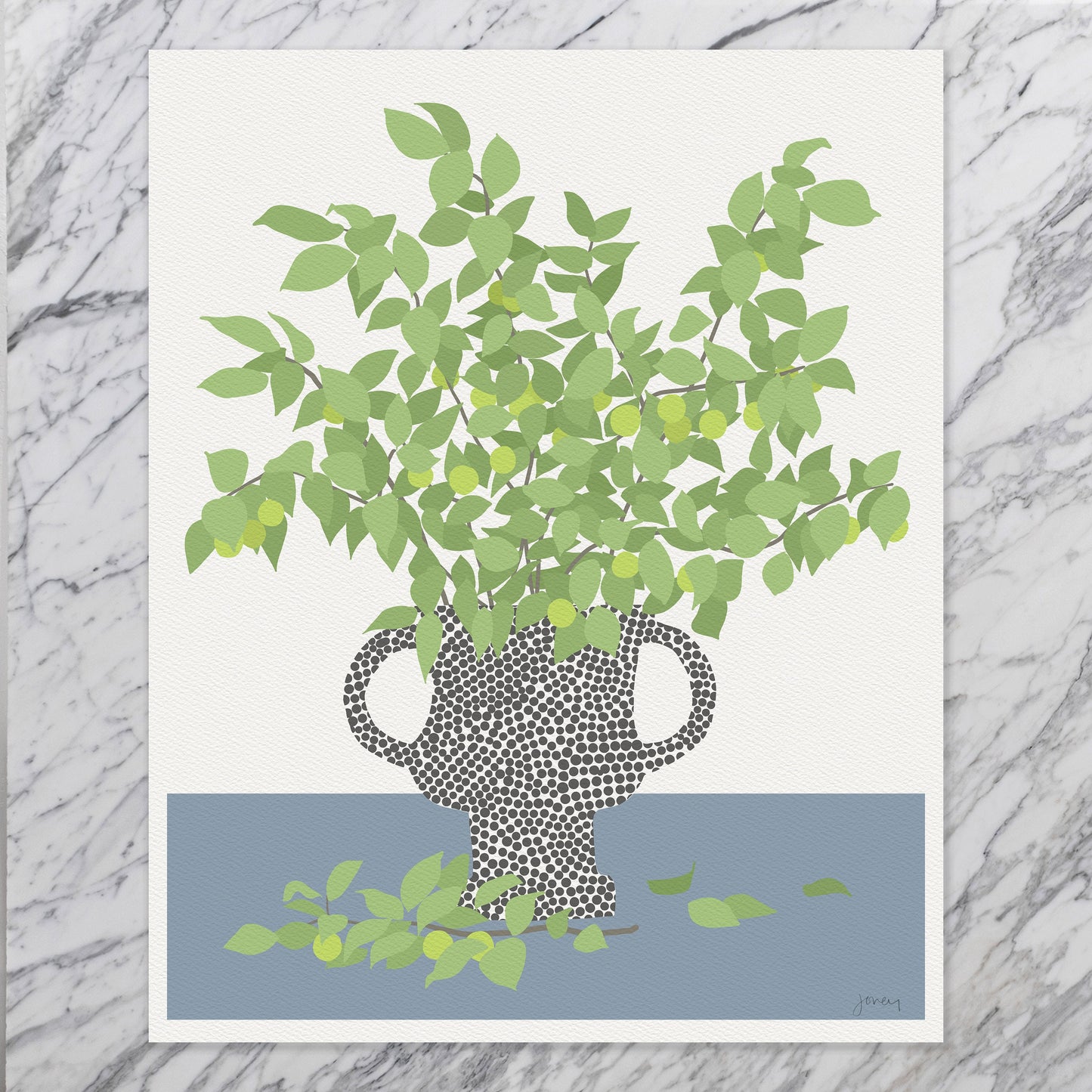 Plum Branches Still Life Art Print - Unframed or Framed - 200404