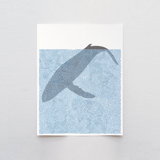 Humpback Diving Abstract Art Print - Unframed or Framed - 240526