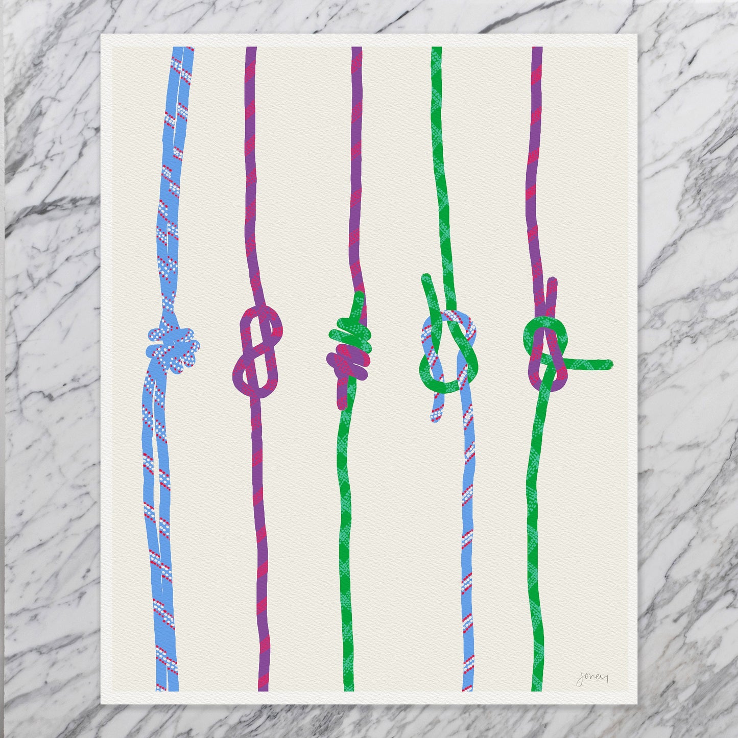 Climbing Knots Art Print - Unframed or Framed - 120306
