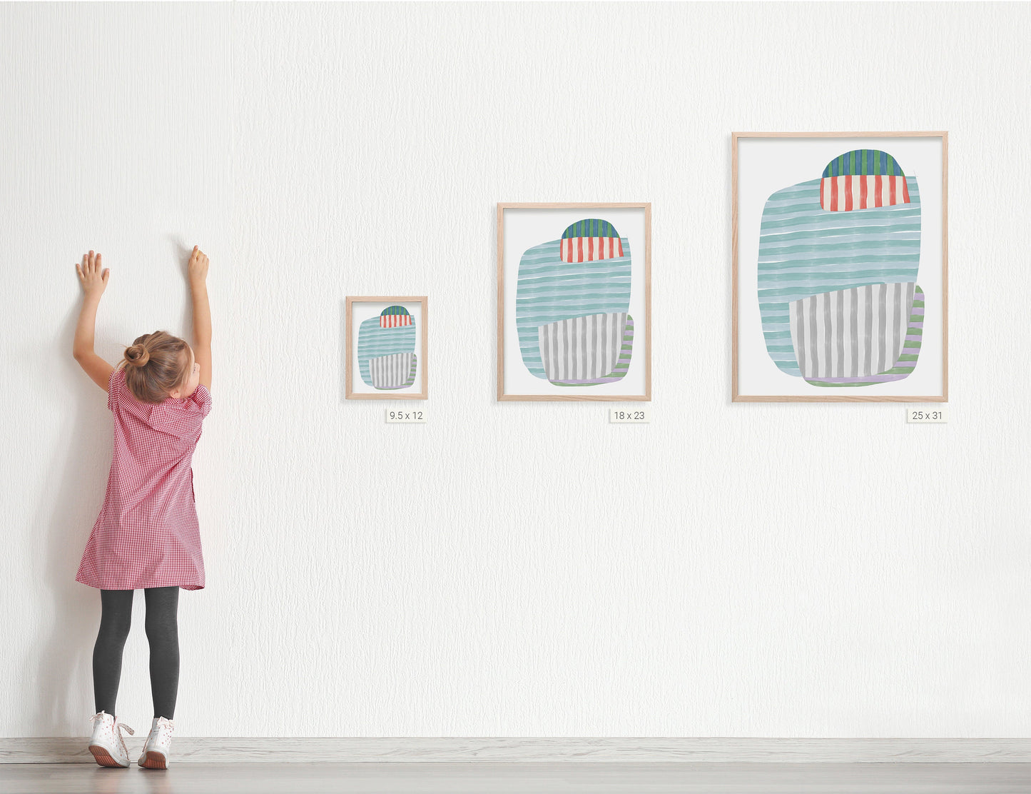 Striped Abstract Art Print - Unframed or Framed - 170914