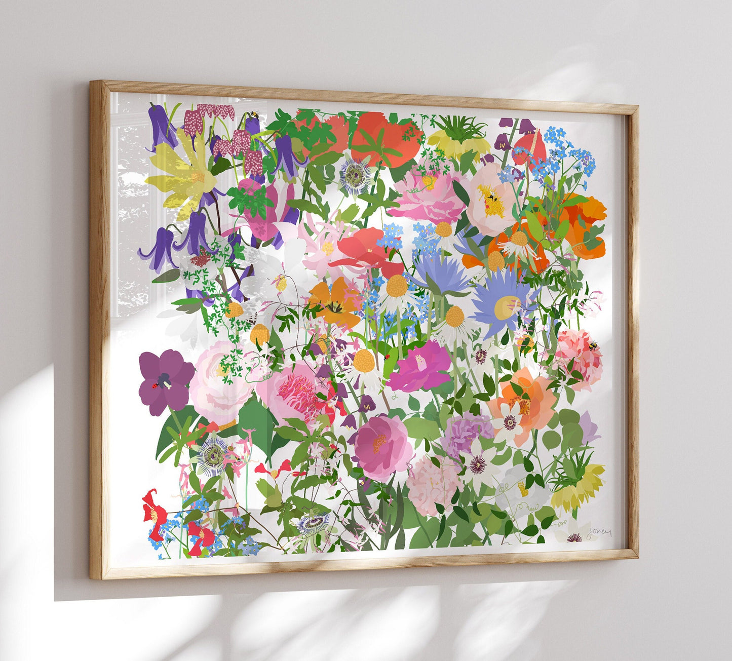 Springtime Millefleur Art Print - Unframed or Framed  - 210620