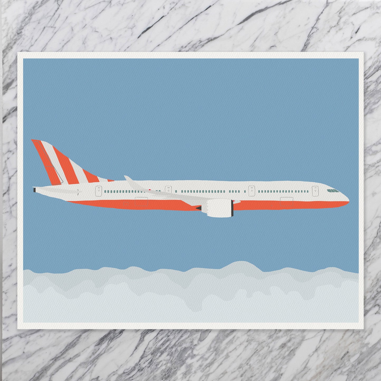 Plane in the Clouds Art Print - Unframed or Framed - 160125
