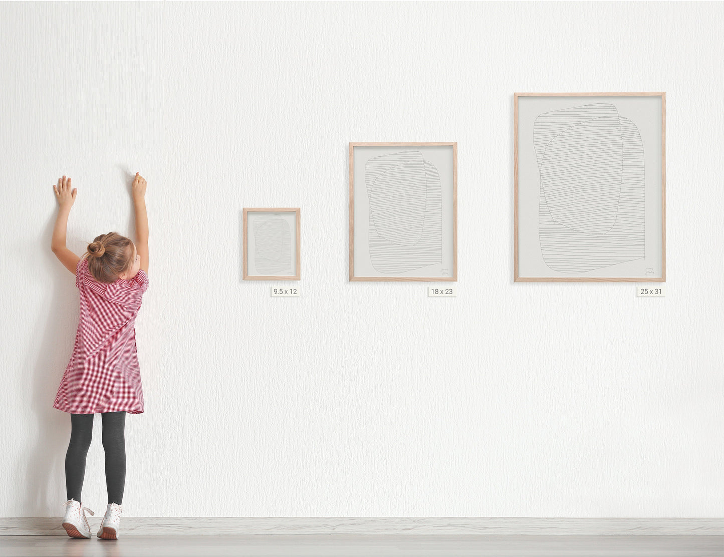 Pencil Line Abstract Art Print - Unframed or Framed - 170807