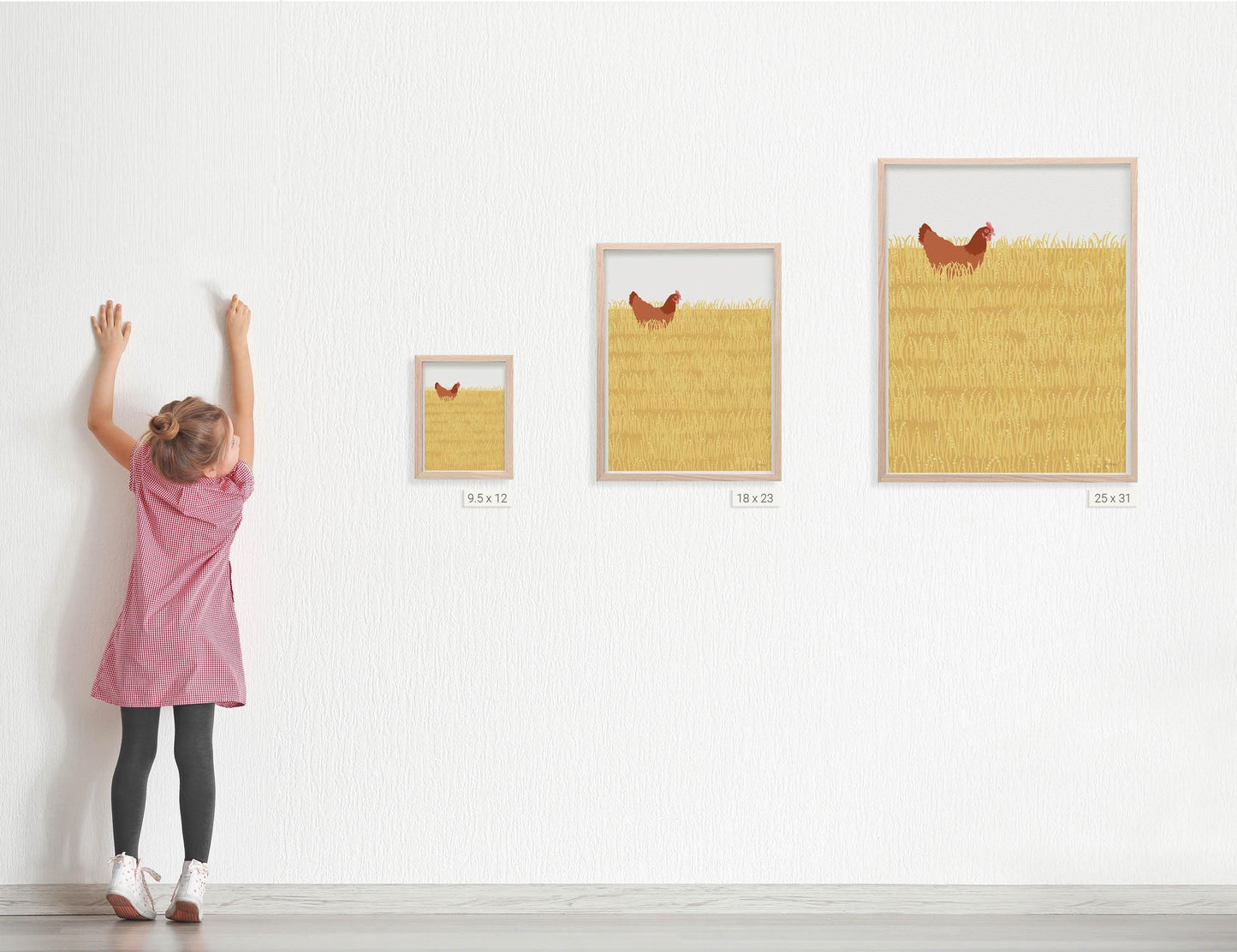 Chicken Art Print - Framed or Unframed - 130109