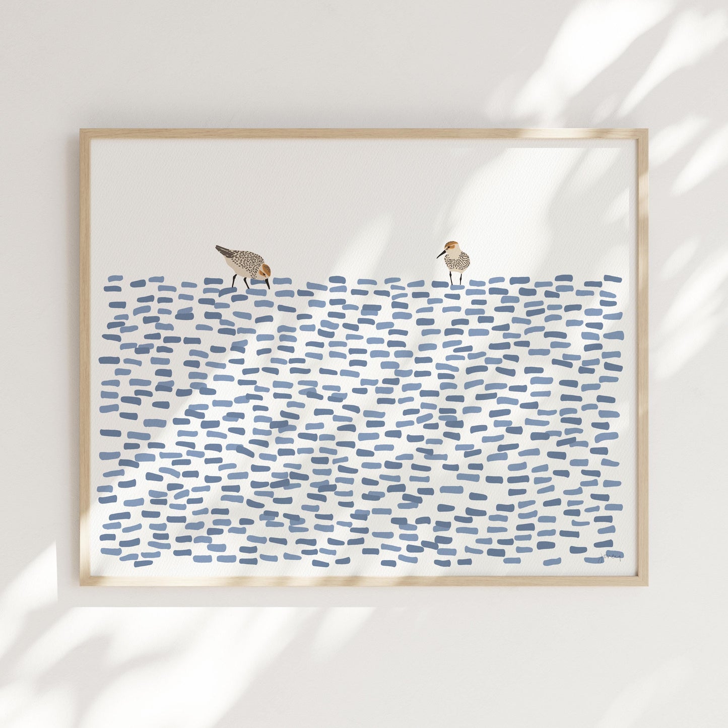 Sandpipers Abstract Art Print - Unframed or Framed - 250404