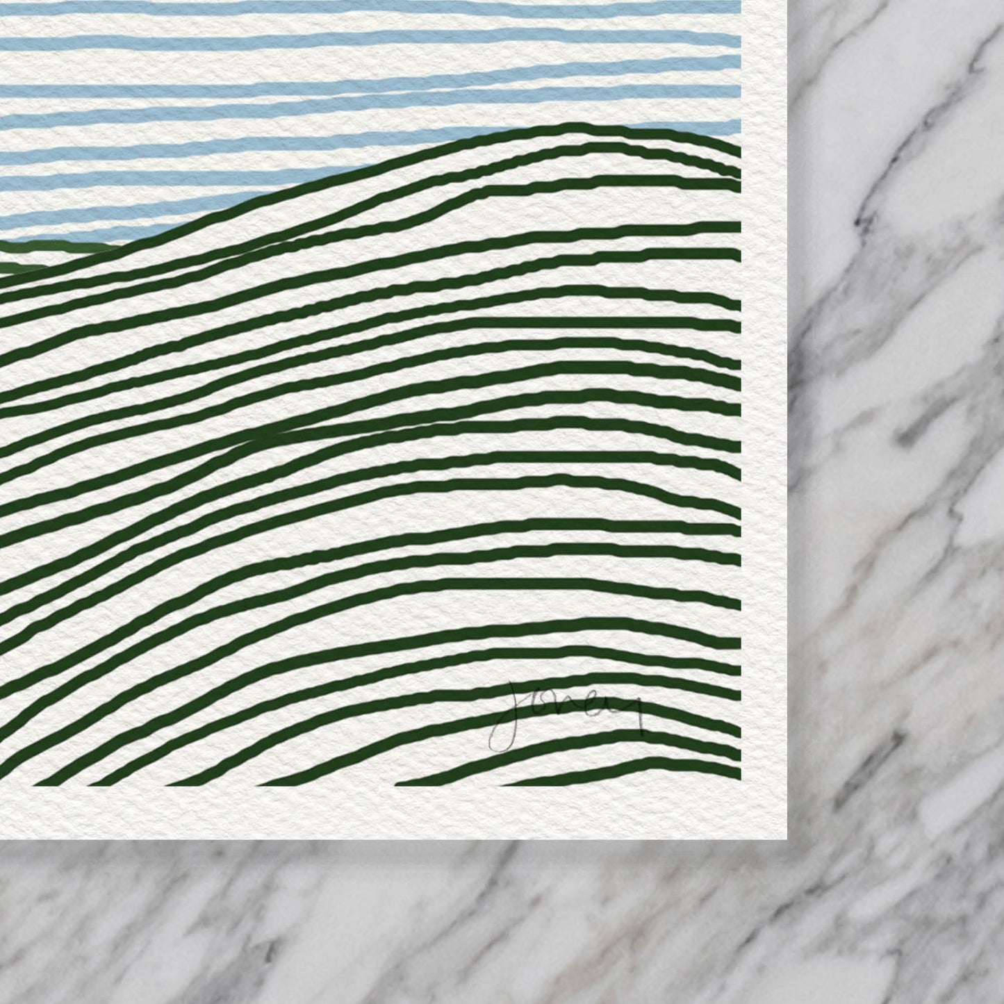 Striped Hills Art Print - Unframed or Framed - 120924