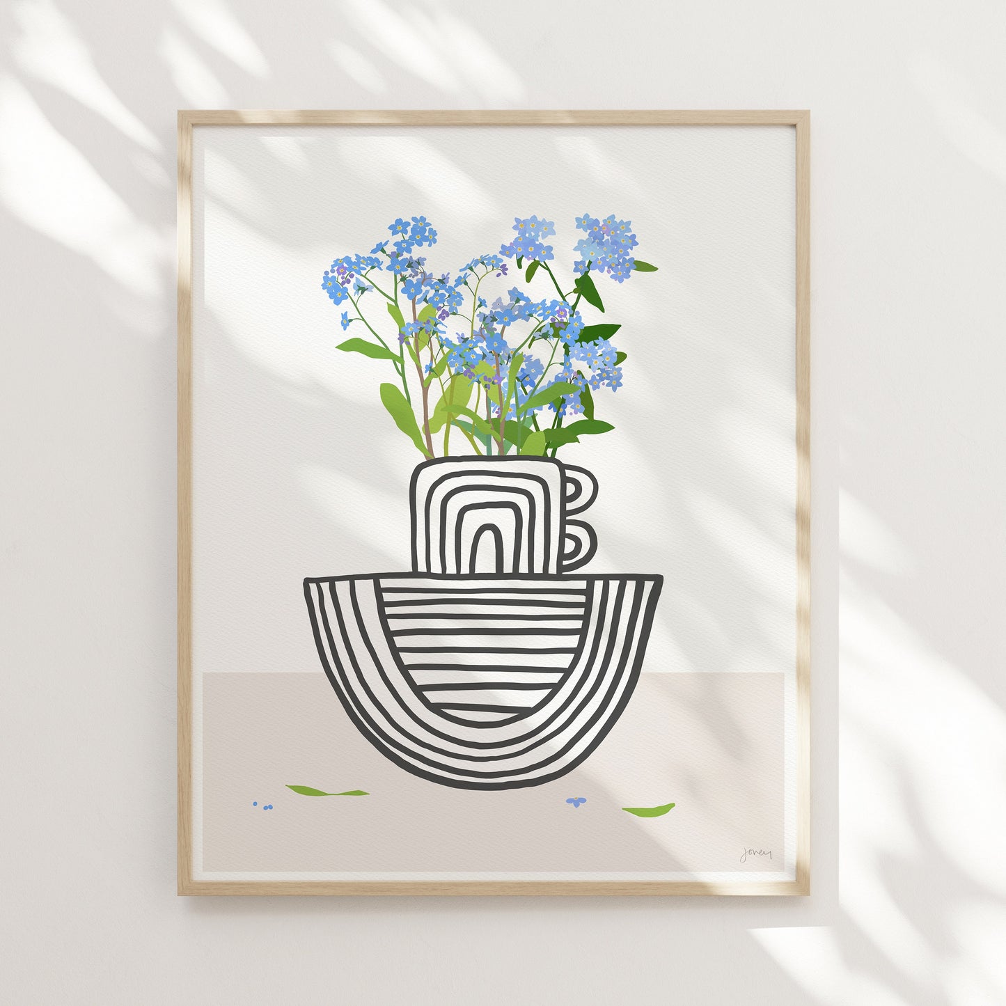 Forget-Me-Not Abstract Art Print - Unframed or Framed - 201123